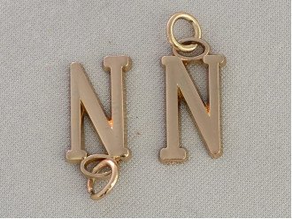 декоративный пришивной элемент буква "N" арт.25295, цена за 1 штуку