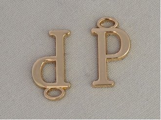 декоративный пришивной элемент буква "P" арт.25295, цена за 1 штуку