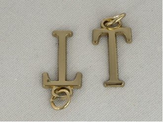 декоративный пришивной элемент буква "T" арт.25295, цена за 1 штуку