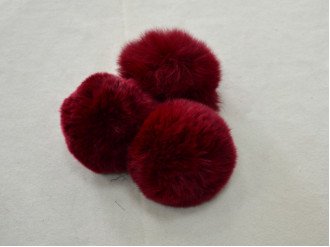Бубон меховой, бордовый, цена за 1 шт (арт.13013-3)