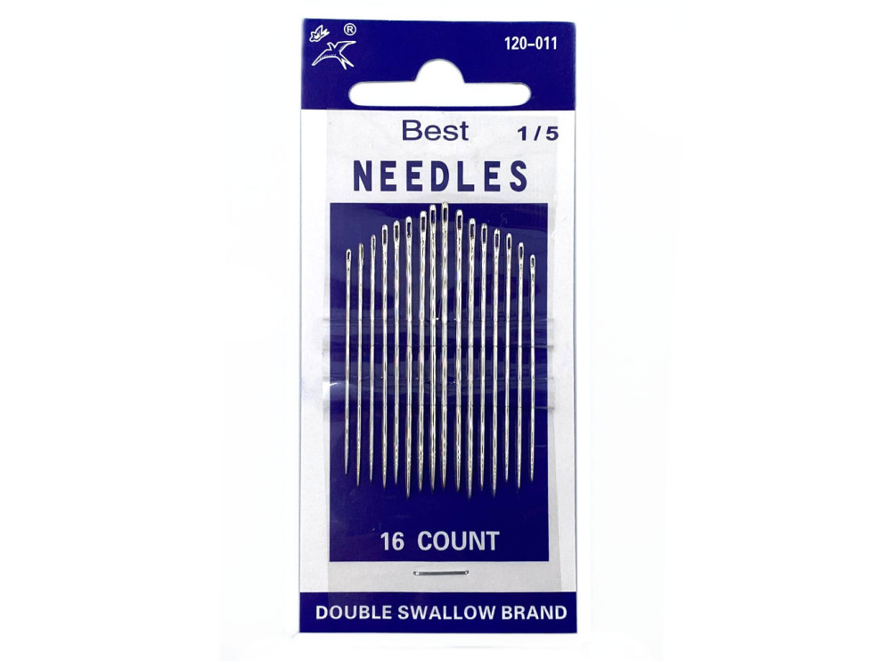 Набор иголок для шитья Best Needles 120-011-1/5, 16 шт, цена за 1 уп (арт.10084)