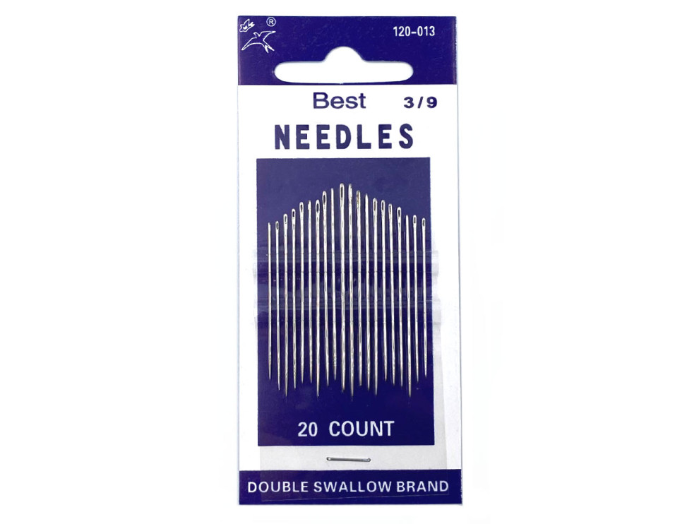 Набор иголок для шитья Best Needles 120-013-3/9, 20 шт, цена за 1 уп (арт.10084)