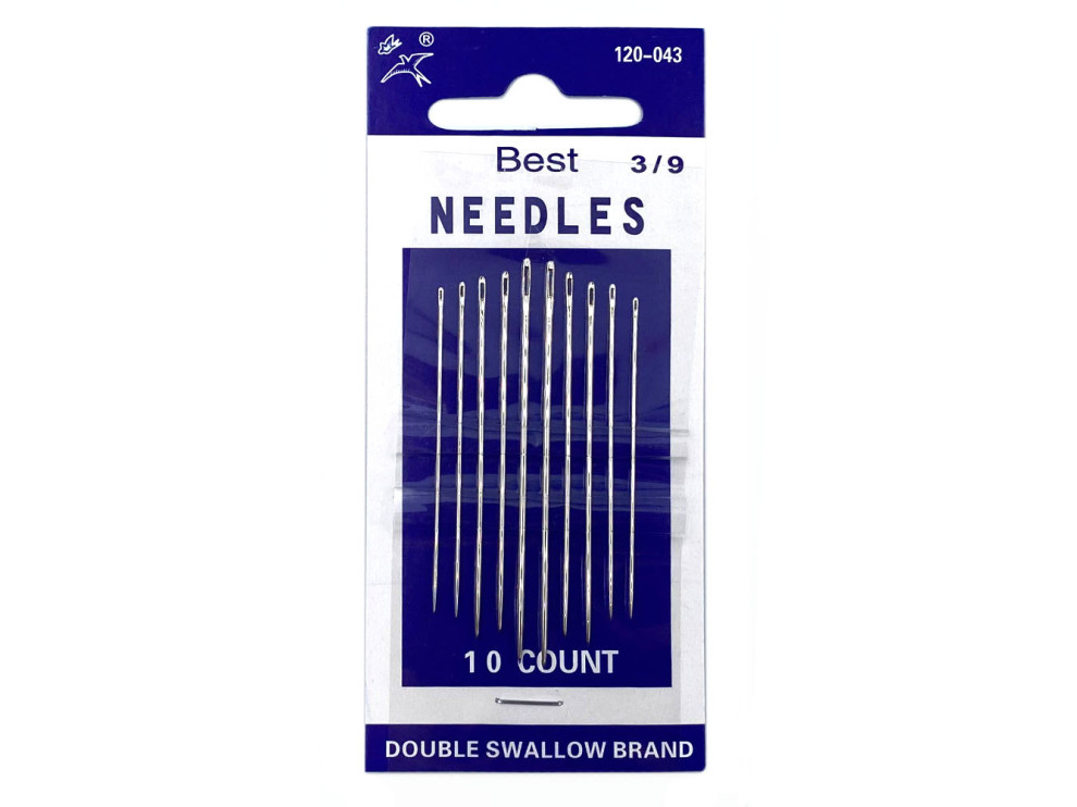 Набор иголок для шитья Best Needles 120-043-3/9, 10 шт, цена за 1 уп (арт.10084)