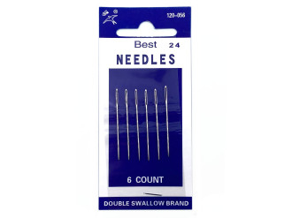 Набор иголок для шитья Best Needles 120-056-24, 6 шт, цена за 1 уп (арт.10084)