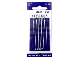 Набор иголок для шитья Best Needles 120-072-2/0&1, 6 шт, цена за 1 уп (арт.10084)