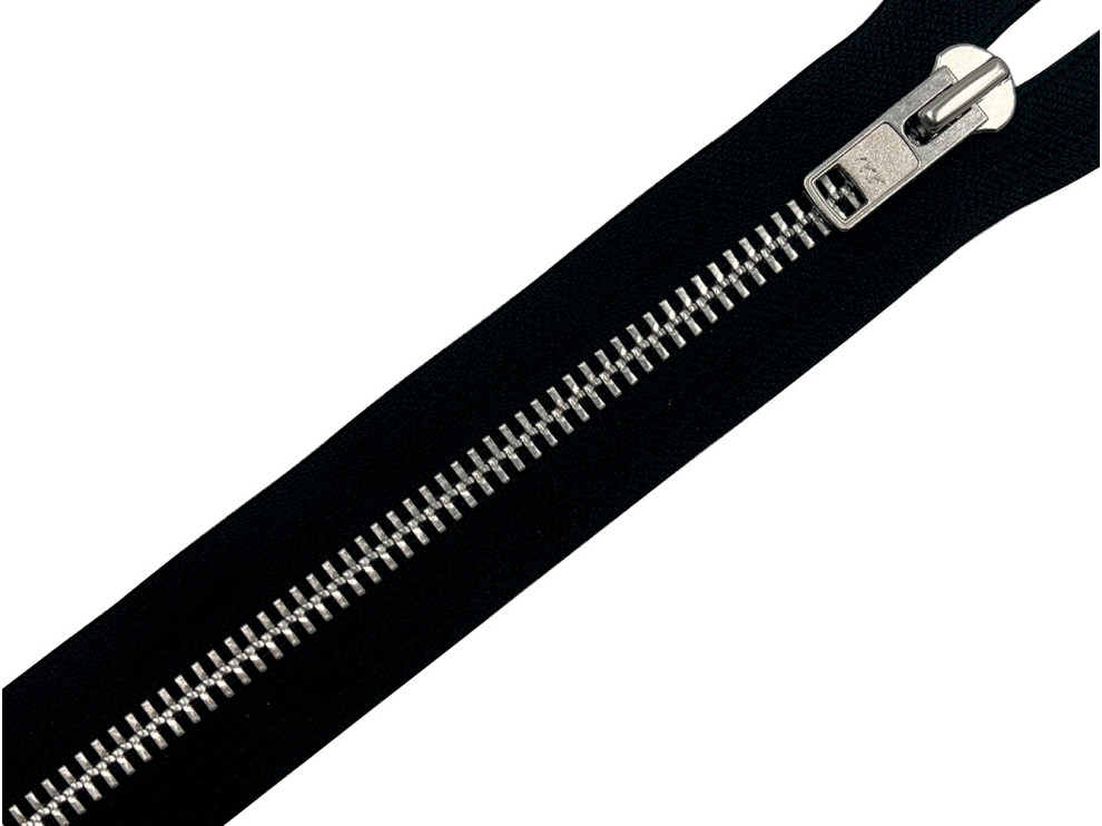 Молния YKK металлическая, Т10, никель/чёрный, цена за 1 шт (арт.11-18)