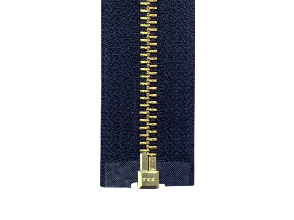Металлическая молния золото YKK Т5, синий, цена за 1шт (арт.12-169)
