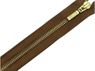 Металлическая молния золото YKK Т5, рыжий, цена за 1 шт (арт.12-859)