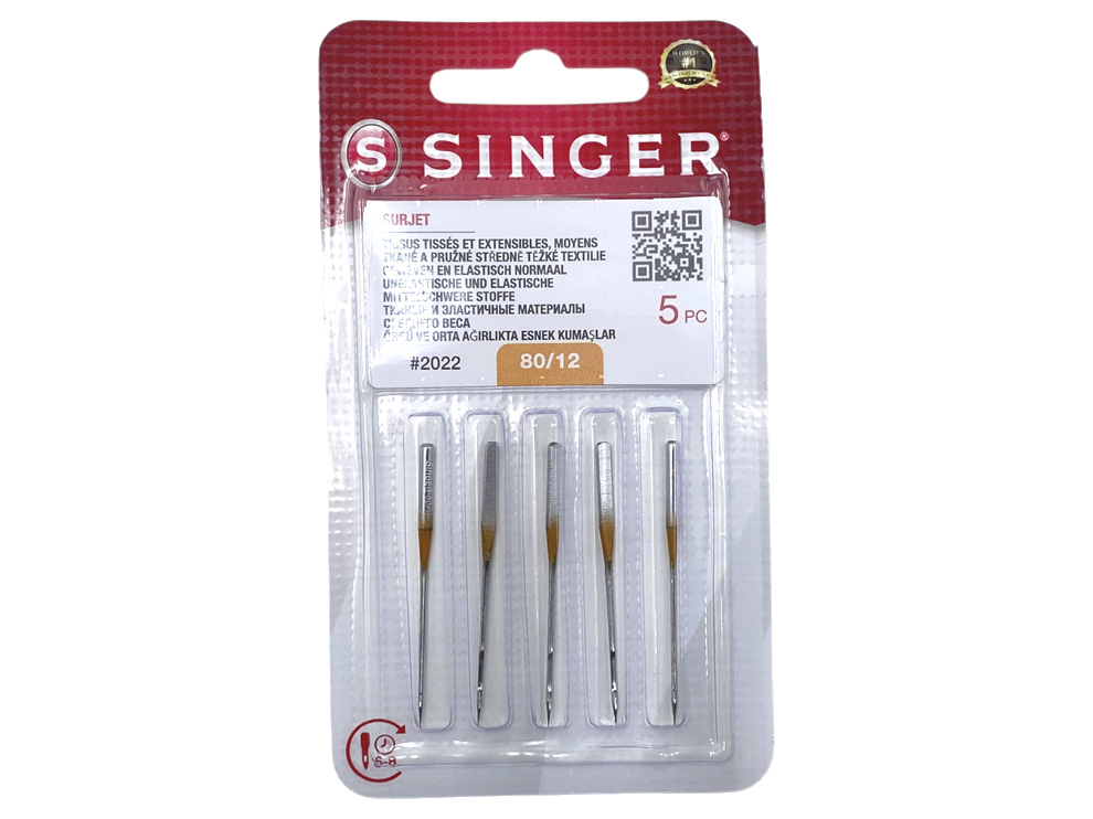 Иглы машинные SINGER оверлок, цена за 1 уп (арт. 13111/80/12)