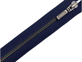 Металлическая молния тёмный никель YKK Т5, синий, цена за 1 шт (арт.14-18-058-bn)