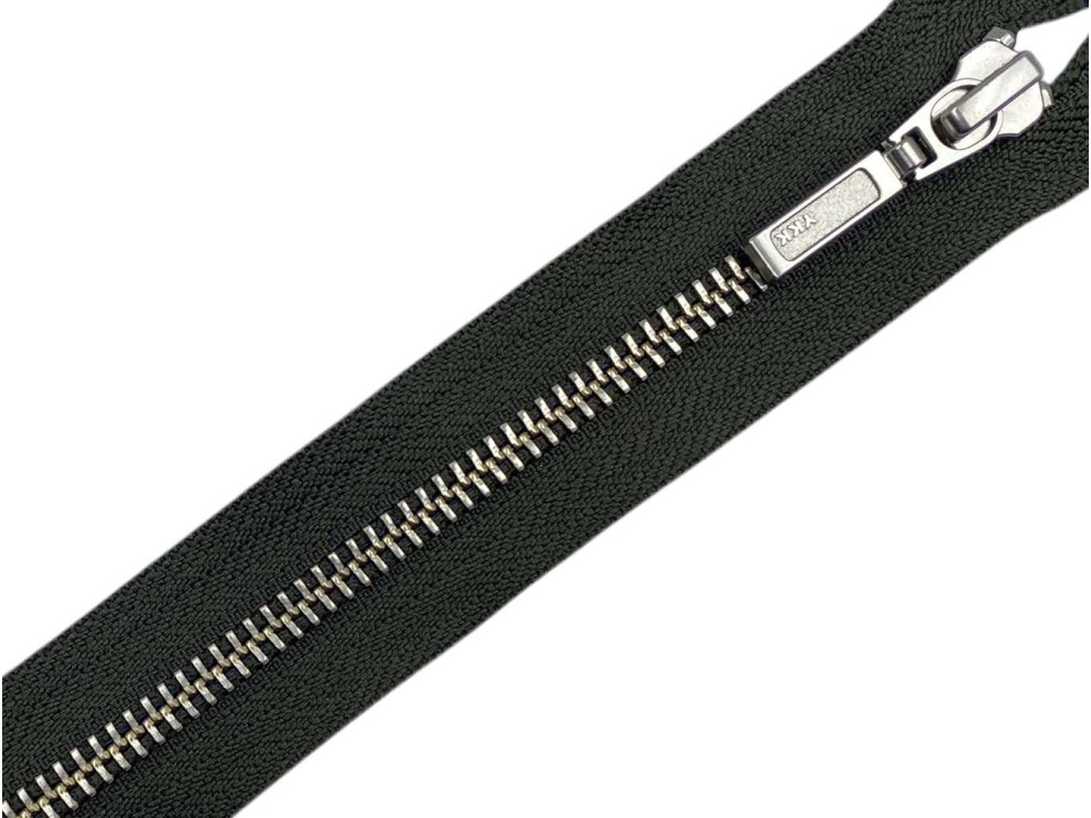 Металлическая молния никель YKK Т5, хаки, цена за 1 шт (арт.14-75-173-n)
