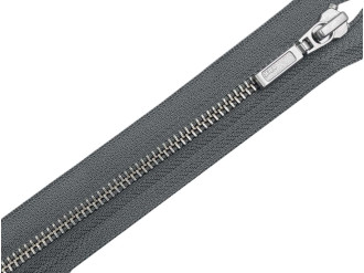 Металлическая молния никель YKK Т5, серый, цена за 1 шт (арт.14-75-275-n)