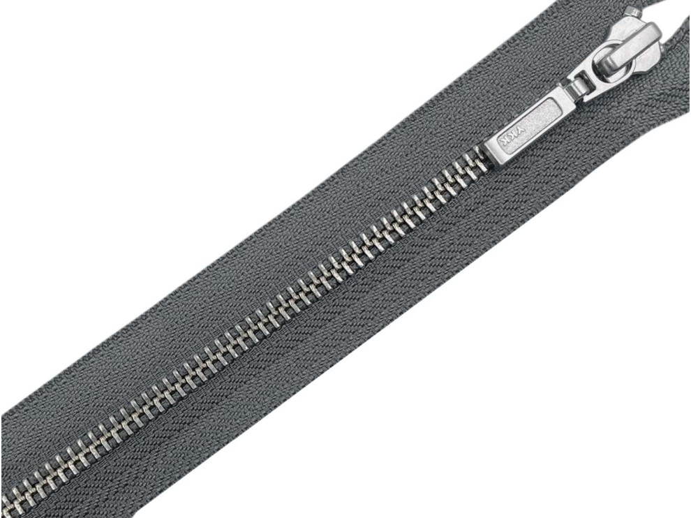 Металлическая молния никель YKK Т5, серый, цена за 1 шт (арт.14-75-275-n)