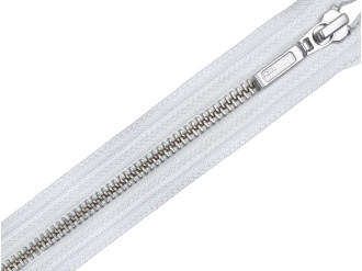 Металлическая молния никель YKK Т5, белый, цена за 1 шт (арт.14-75-501-n)