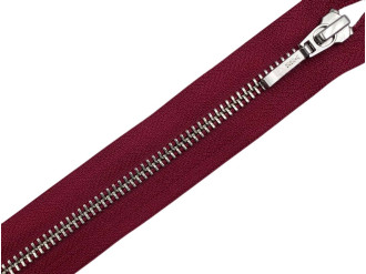 Металлическая молния никель YKK Т5, бордо, цена за 1 шт (арт.14-75-520-n)