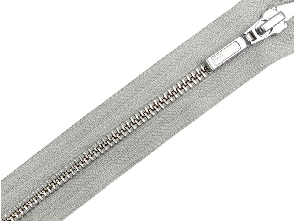 Металлическая молния никель YKK Т5,  светло-серый, цена за 1 шт (арт.14-75-576-n)