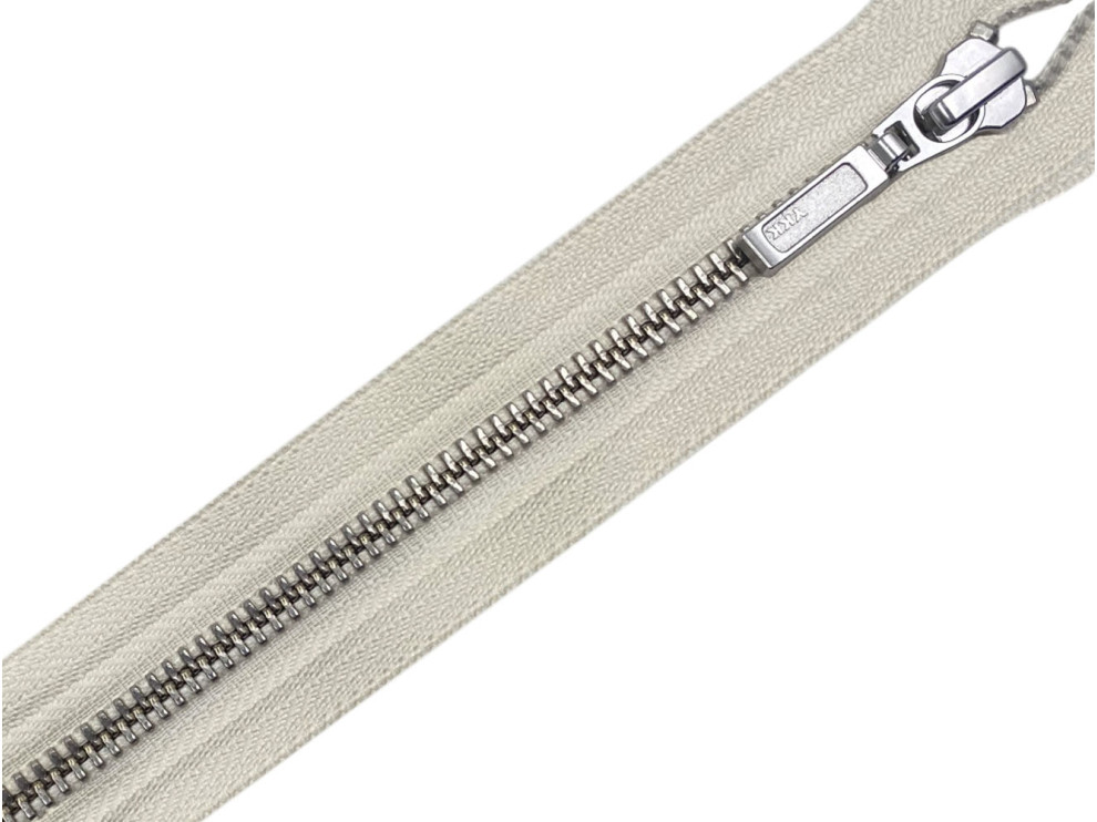 Металлическая молния никель YKK Т5, молочный, цена за 1 шт (арт.14-75-801-n)