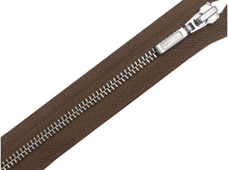 Металлическая молния никель YKK Т5, коричневый, цена за 1 шт (арт.14-75-900-n)