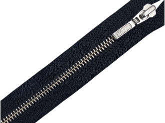 Металлическая молния никель YKK Т5, чёрный, цена за 1шт (арт.14-n-bl)