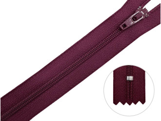 Молния брючная YKK Т3, бордо, цена за 1шт (арт.20/20-021)