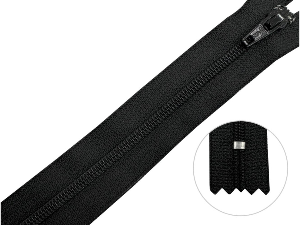 Молния брючная YKK Т3, чёрный, цена за 1шт (арт.20/20-580)