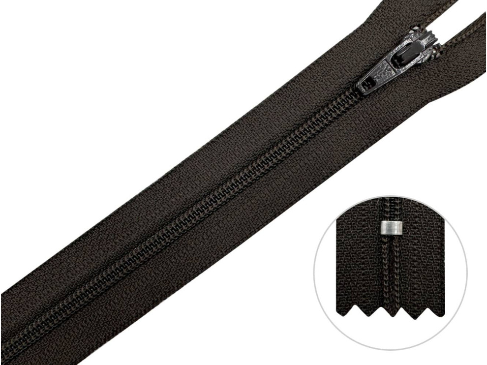 Молния брючная YKK Т3, кофе, цена за 1шт (арт.20/20-916)
