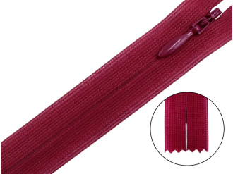 Потайная молния YKK, вишнёвый, цена за 1 шт (арт.60-059)