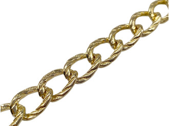 Декоративная цепь, золото, 14.4×9.8 мм, цена за 1 метр (арт.15344)
