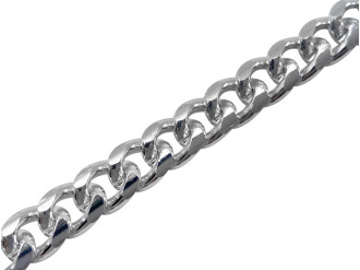 Декоративная цепь, никель, 6.5×5 мм, цена за 1 метр (арт.15353)