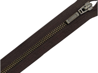 Металлическая молния бронза YKK Т5, коричневый, цена за 1 шт (арт.16-br-brown)