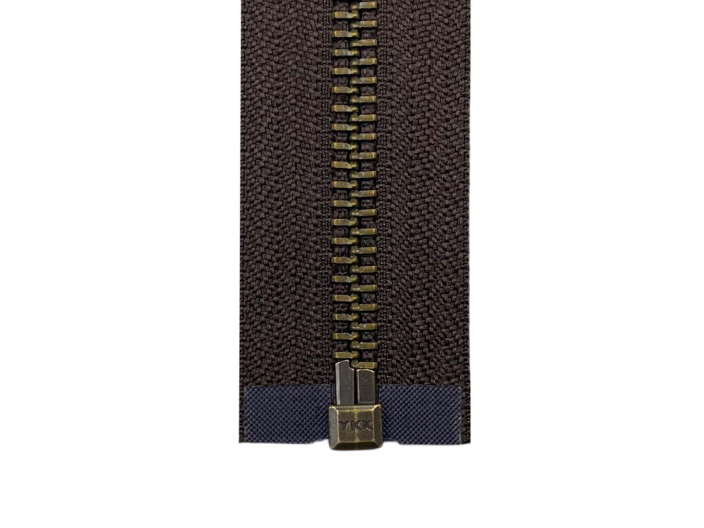 Металлическая молния бронза YKK Т5, коричневый, цена за 1 шт (арт.16-br-brown)