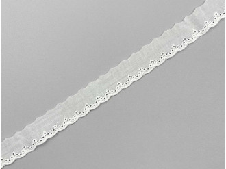 Прошва, кружево батистовое 20 мм, молочный, цена за 1 метр (арт.16114-milk)