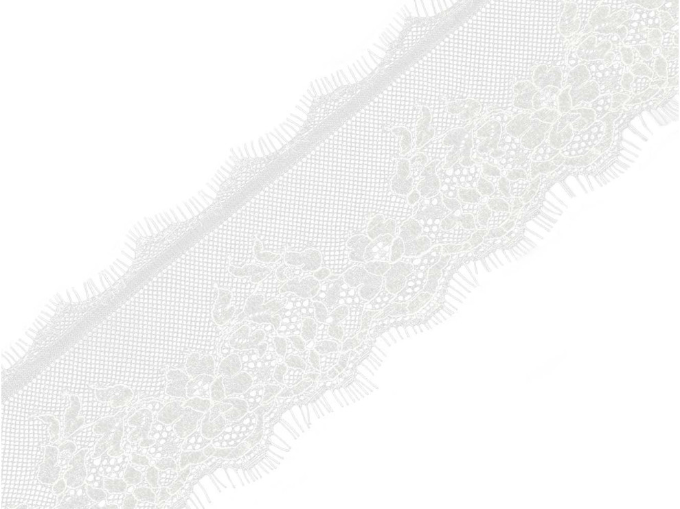 Кружево французское 85 мм, белый, цена за 1 метр (арт.16164-wh)