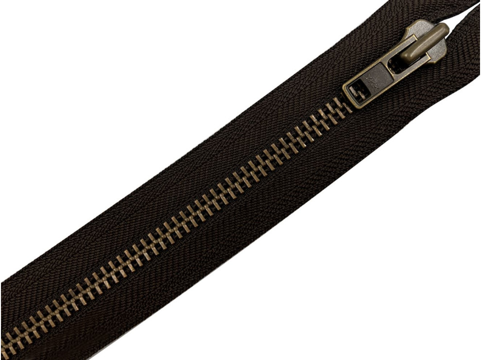 Молния YKK металлическая, Т8, бронза/коричневый, цена за 1 шт (арт.19-br)