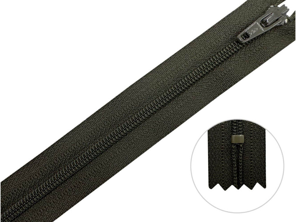 Молния брючная YKK Т3, хаки, цена за 1 шт (арт.20/20-173)