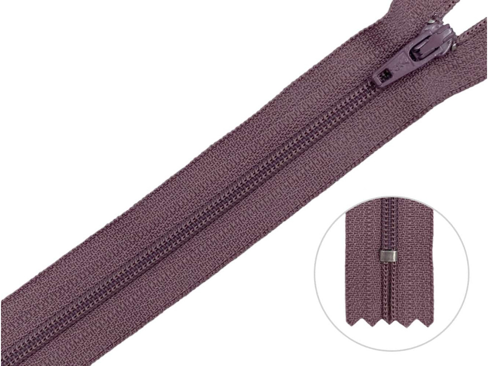 Блискавка брючна YKK Т3, фіолетовий, ціна за 1 шт (арт.20/20-206)