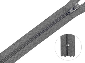 Молния брючная YKK Т3, серый, цена за 1 шт (арт.20/20-384)