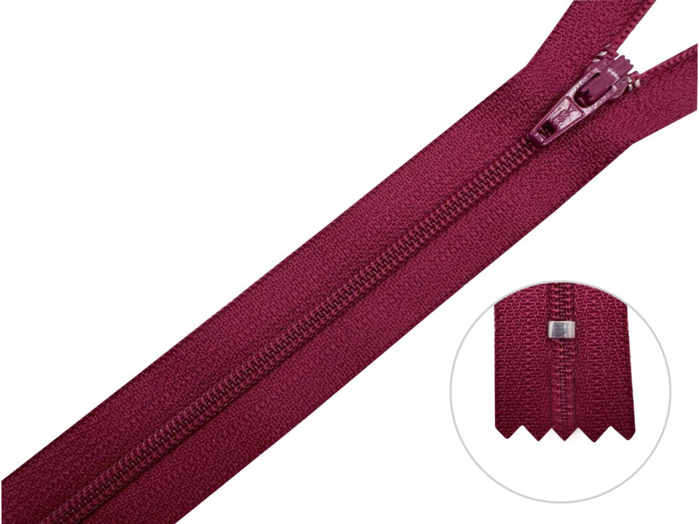 Молния брючная YKK Т3, фуксия, цена за 1 шт (арт.20/20-525)