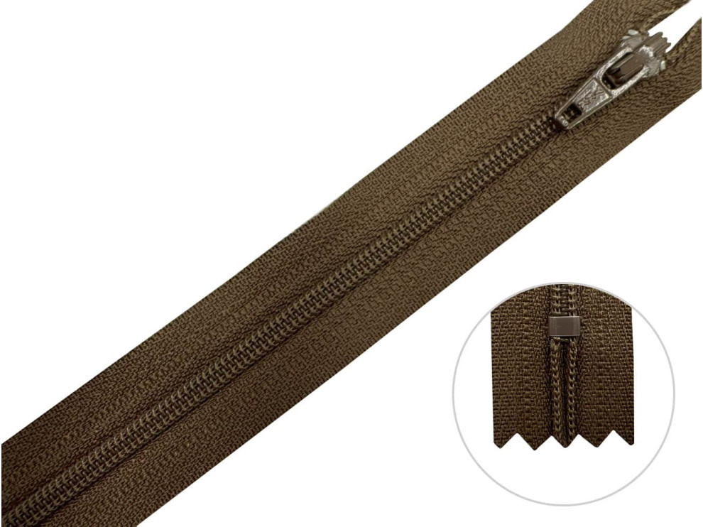 Молния брючная YKK Т3, коричневый, цена за 1 шт (арт.20/20-569)