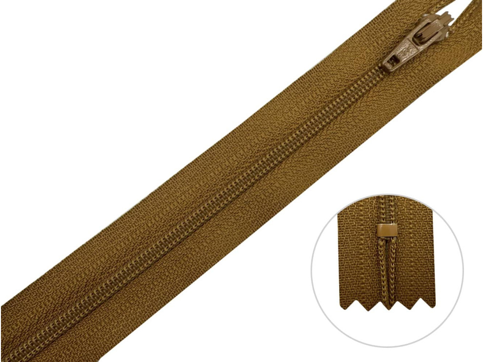 Молния брючная YKK Т3, рыжий, цена за 1 шт (арт.20/20-858)