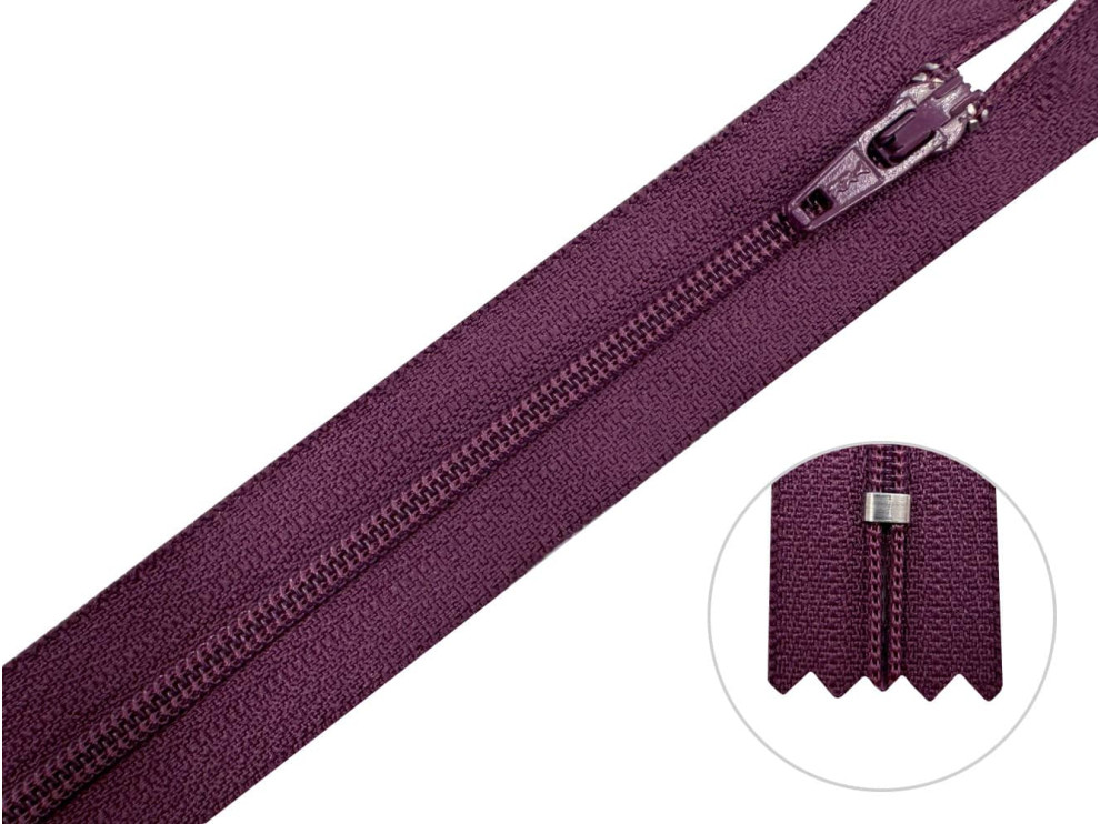 Молния брючная YKK Т3, слива, цена за 1 шт (арт.20/20-863)