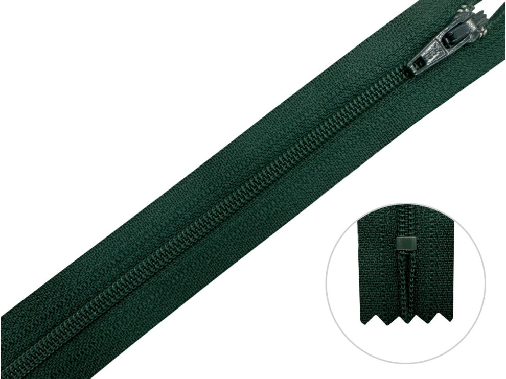 Молния брючная YKK Т3, зелёный, цена за 1 шт (арт.20/20-890)