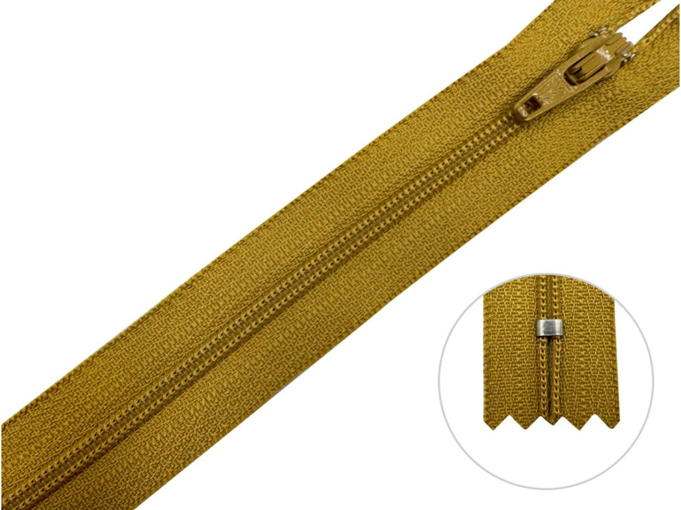 Молния брючная YKK Т3, горчичный, цена за 1 шт (арт.20/20-897)