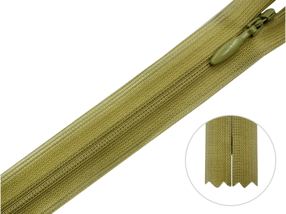 Потайная молния YKK, горчица, цена за 1 шт (арт.20-897)