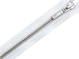 Металлическая молния никель YKK Т5, белый, цена за 1 шт (арт.21-100-501-n)