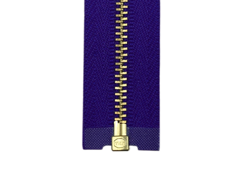 Металлическая молния золото YKK Т3, электрик, цена за 1 шт (арт.22-220-g)