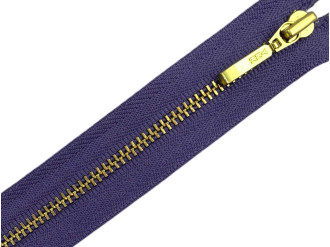 Металлическая молния золото YKK Т3, фиолетовый, цена за 1 шт (арт.22-321-g)