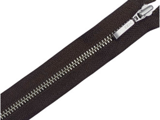 Металлическая молния никель YKK Т3, коричневый, цена за 1 шт (арт.24-141-n)
