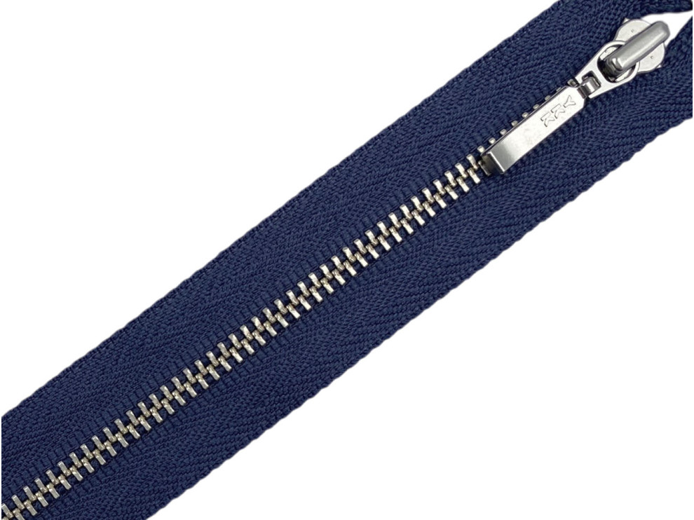 Металлическая молния никель YKK Т3, джинс, цена за 1 шт (арт.24-160-n)