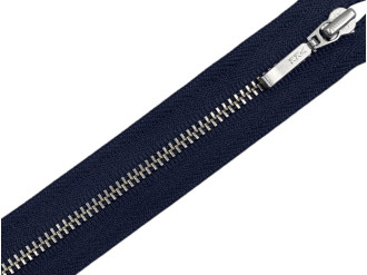 Металлическая молния никель YKK Т3, тёмно-синий, цена за 1 шт (цвета арт.24-169-n)